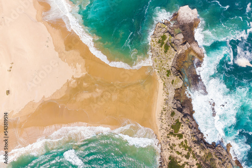 Aerial view of Robberg Nature Reserve, Western Cape, South Africa