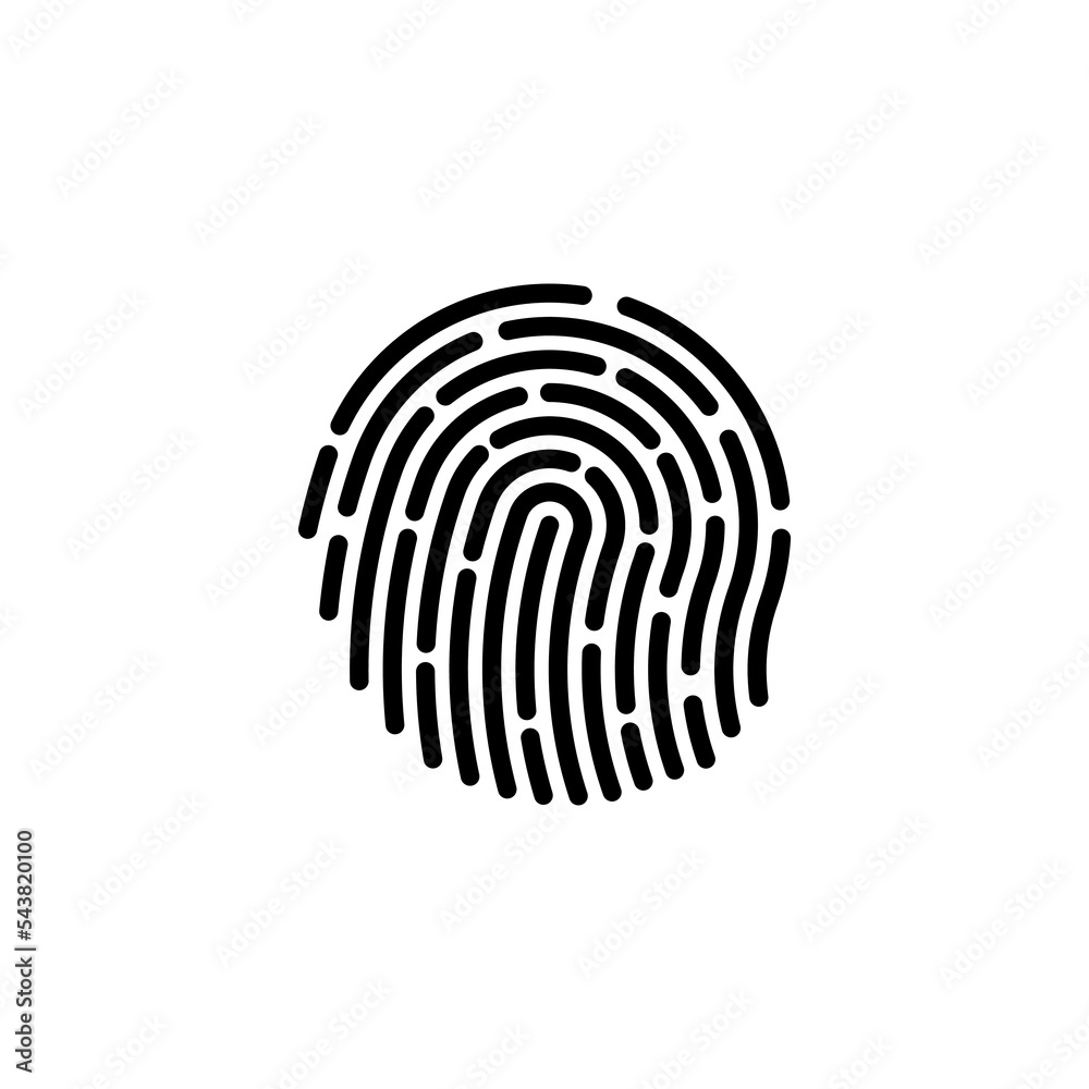 Fingerprint icons. Vector finger print touch ID illustration. Verification code Fingerprint icons. Vector finger print touch ID illustration. Verification code
