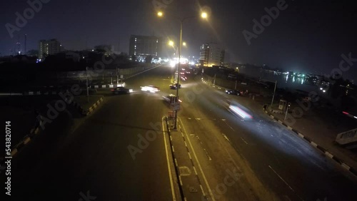 Wallpaper Mural Timelapse of traffic in Victoria island, Lagos, Nigeria Torontodigital.ca