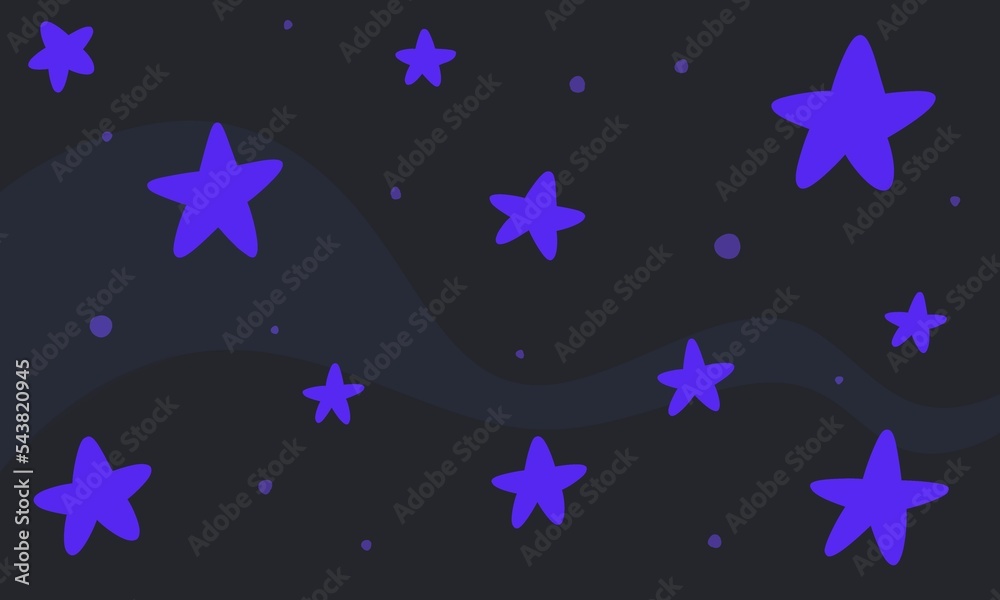 Purple stars in the universe Illustration 