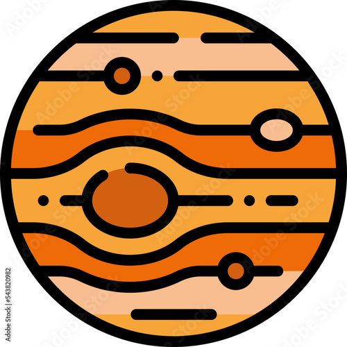 jupiter filled outline icon