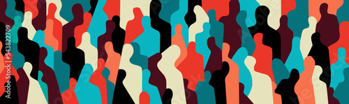 Group of people - abstract vector illustration , design element