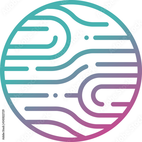 pluto gradient line icon