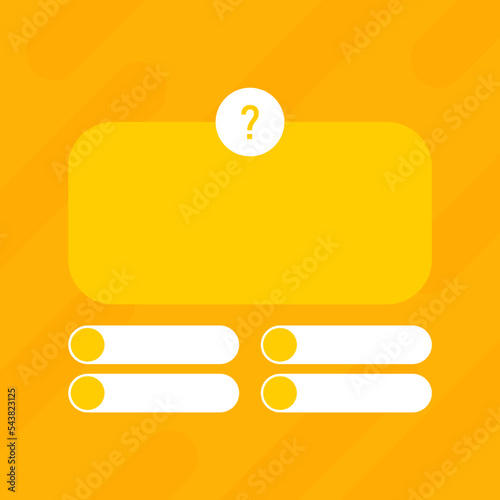 Quiz and game show template. Question and answers design.