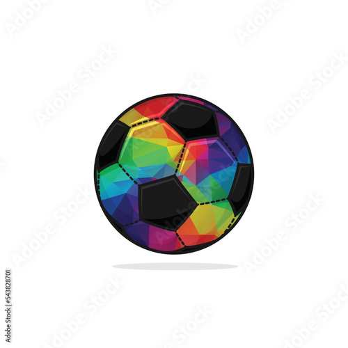 Soccer Ball Vector Illustration. Sport Logo Icon. Football Mascot. Flat Cartoon Style design 