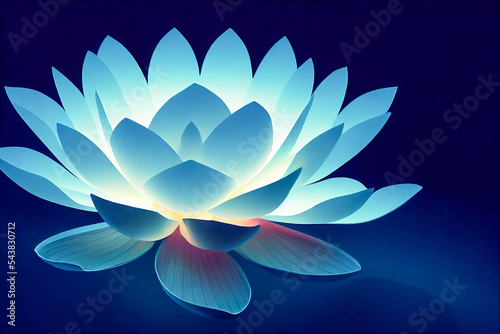 Beautiful waterlily or lotus flower. oriental floral background.