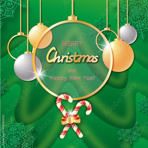 merry christmas greeting card. Рождественская ёлка.
