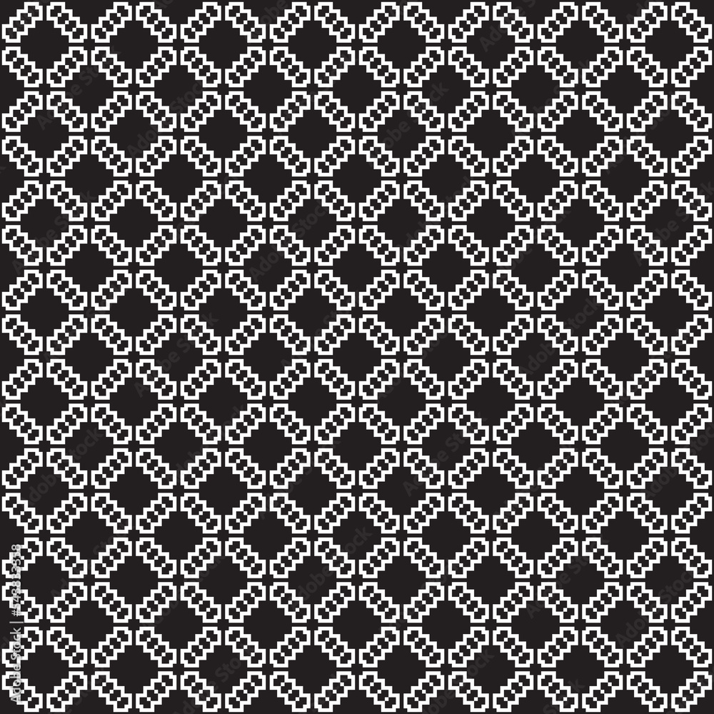Seamless pattern Abstract pixel vector illustration  on background fabric pattern design wallpaper.
