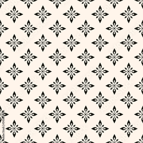 Abstract floral gothic style seamless pattern