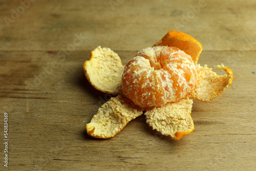 peeled tangerine fruit