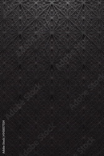 arrière-plan avec motif géométrique de type fractal - 3D rendering
