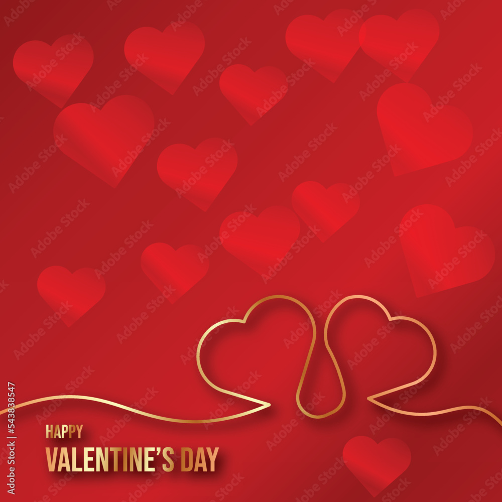 Beautiful realistic valentines day greeting card wishes background