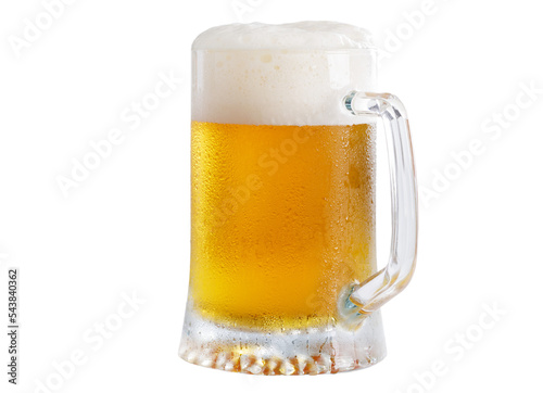 Fotobehang mug of beer isolated on transparent background