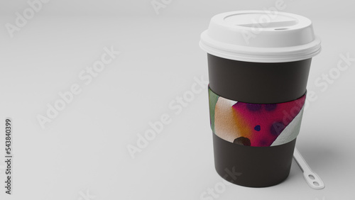 Coffee2Go in front of withe backdrop