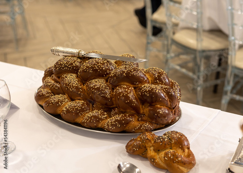 Challah a Jewish bread for simcha and Shabbos photo
