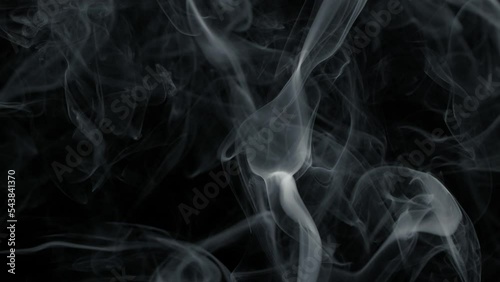 Super Slow Motion Shot of Rising Smoke Background Isolated on Black at 1000fps. photo