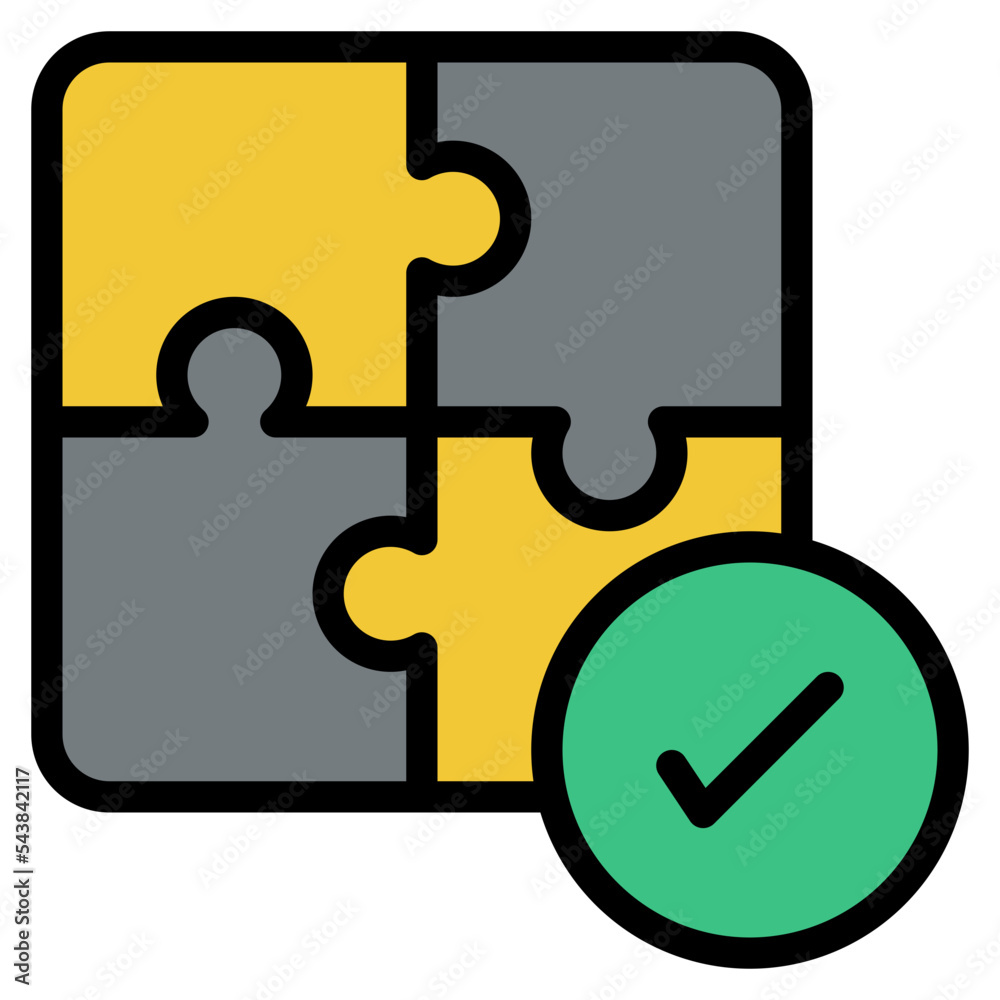 Obraz premium puzzle successful icon