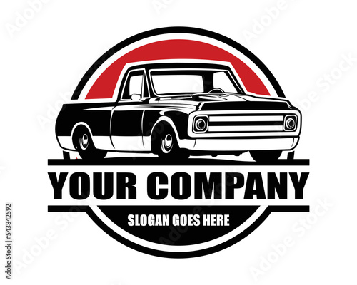 c10 truck logo isolated on white background side view. best for badge, emblem, icon. vector illustration available in eps 10.
