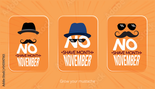 November concept with lettering poster design