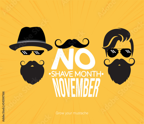 November concept with lettering poster design