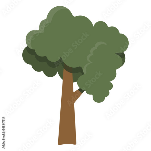 Illustration of a tree without background. For use in art. transparent background.