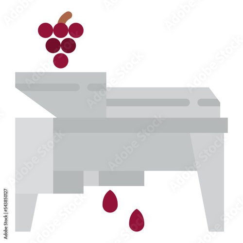 crushing winery wine making icon