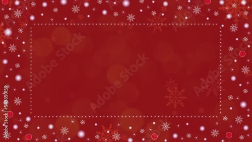  beautiful Christmas video with beautiful snowflakes on a shiny background