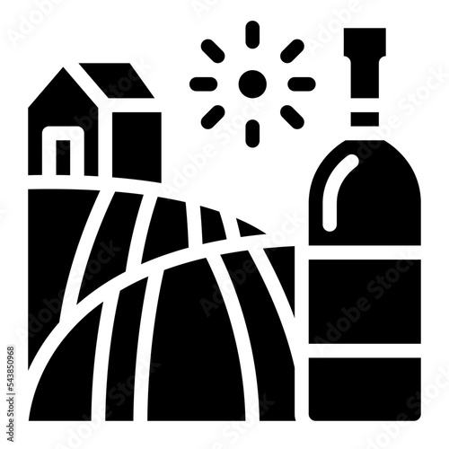 vineyard winery wine making icon