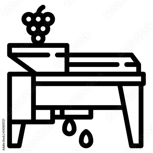 crushing winery wine making icon