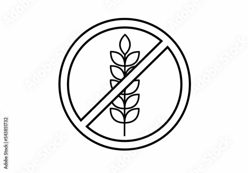 gluten free food allergy product icon isolated on white background