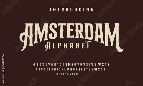Vintage Victorian typeface decorative Font