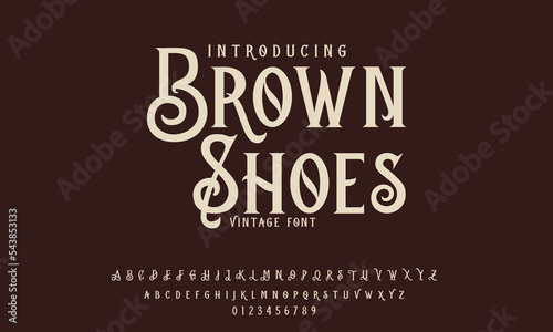 Vintage Victorian typeface decorative Font