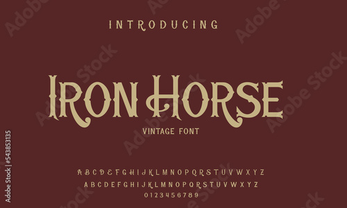 Vintage Victorian typeface decorative Font