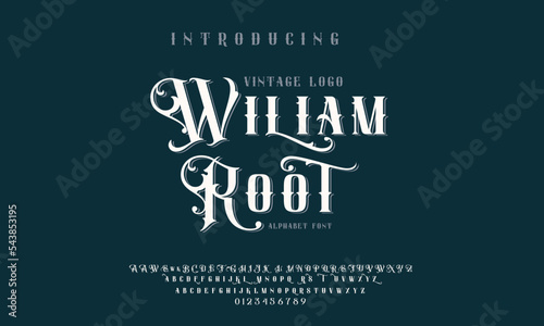 Vintage Victorian typeface decorative Font
