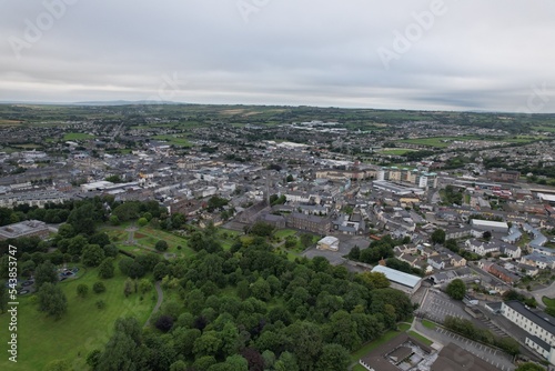 Tralee town centre County Kerry Ireland drone aerial view photo
