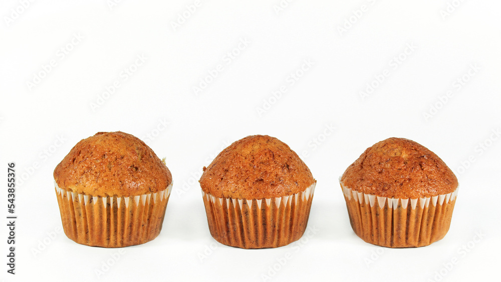 Banana cake made from Cavendish Banana isolate on white background. Banana cake made from Cavendish Banana isolate on white background.