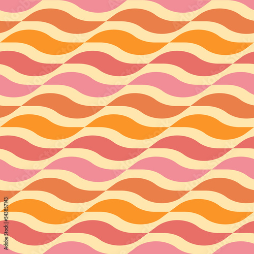 Retro seamless pattern - colorful nostalgic background design