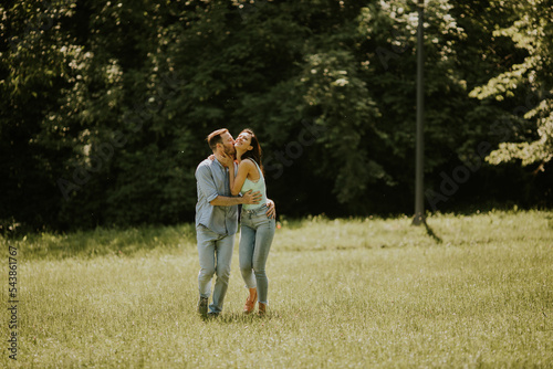 Happy young couple in love ...