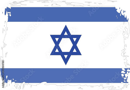 Grunge Israel flag.flag of Israel,banner vector illustration. Vector illustration eps10.