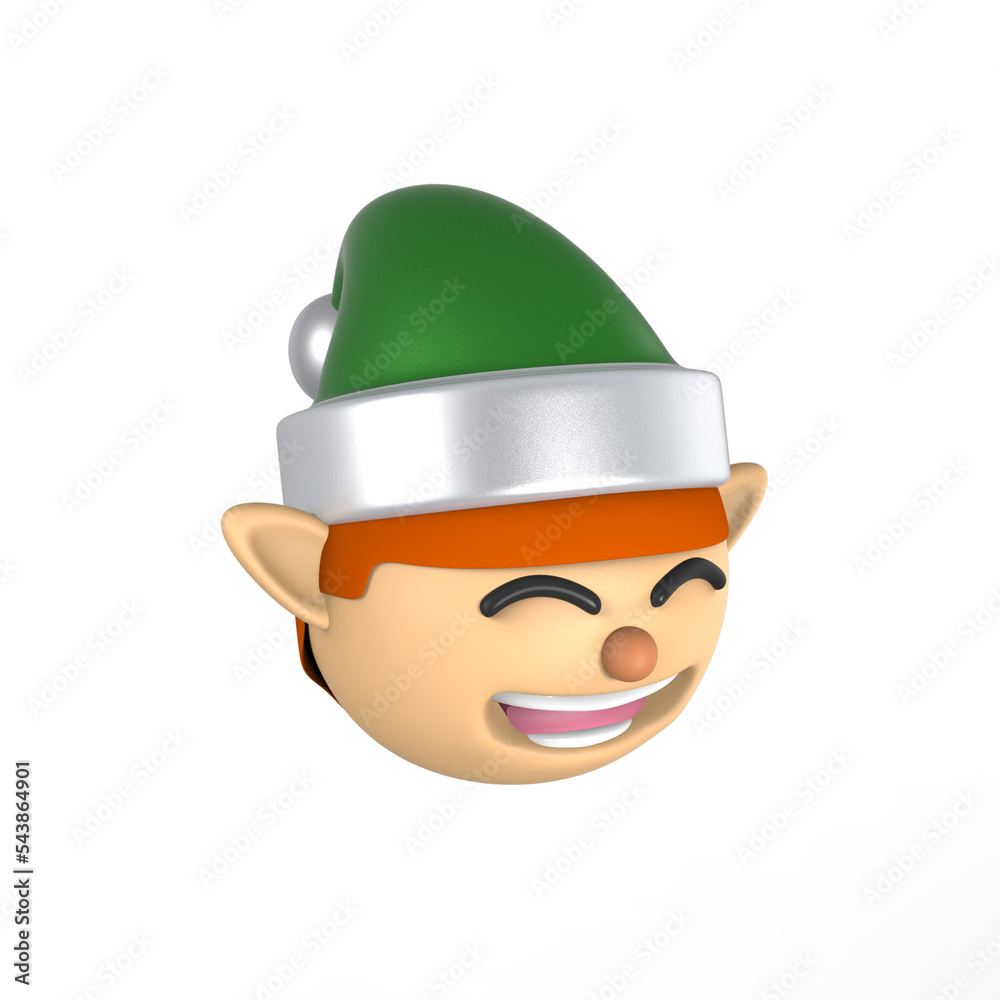 CHRISTMAS ELF CHARACTER ISOLATED 3D RENDER