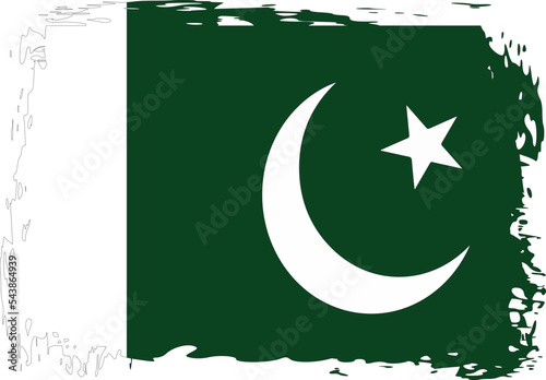 Grunge Pakistan flag.flag of Pakistan,banner vector illustration. Vector illustration eps10.