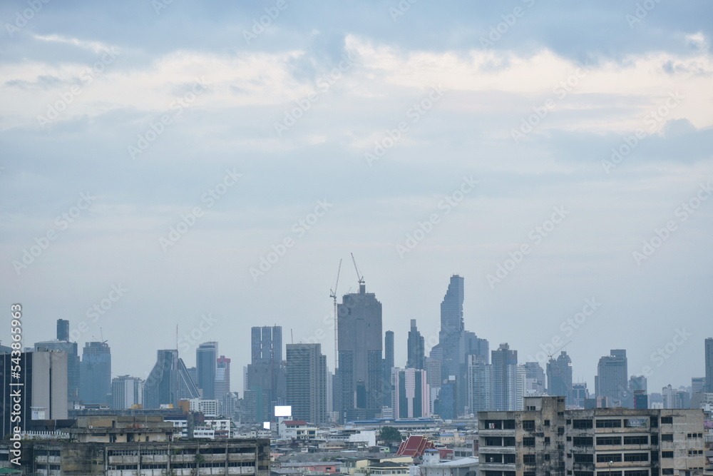 top view cityscape from building in Bangkok Thailand top view cityscape from building in Bangkok Thailand