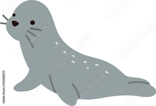 Little cute seal clipart illustration.