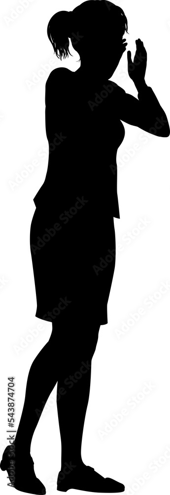 Protest Rally March Shouting Silhouette Person Protest Rally March Shouting Silhouette Person