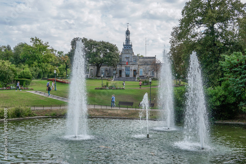 Panorama of the park at Cognac Town Hall, Southwestern France.