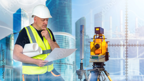 Man surveyor. Geodetic busi...