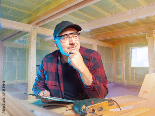 Man furniture maker. Worker...