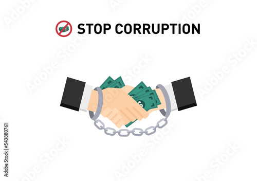 campaign against corruption by businessman arrested and handcuffed.