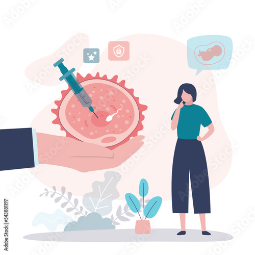 Female character thinks about artificial insemination. Woman wants to get pregnant with help ivf