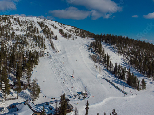 Salla Ski Resort in Northern Finland, Lapland. 2022. photo